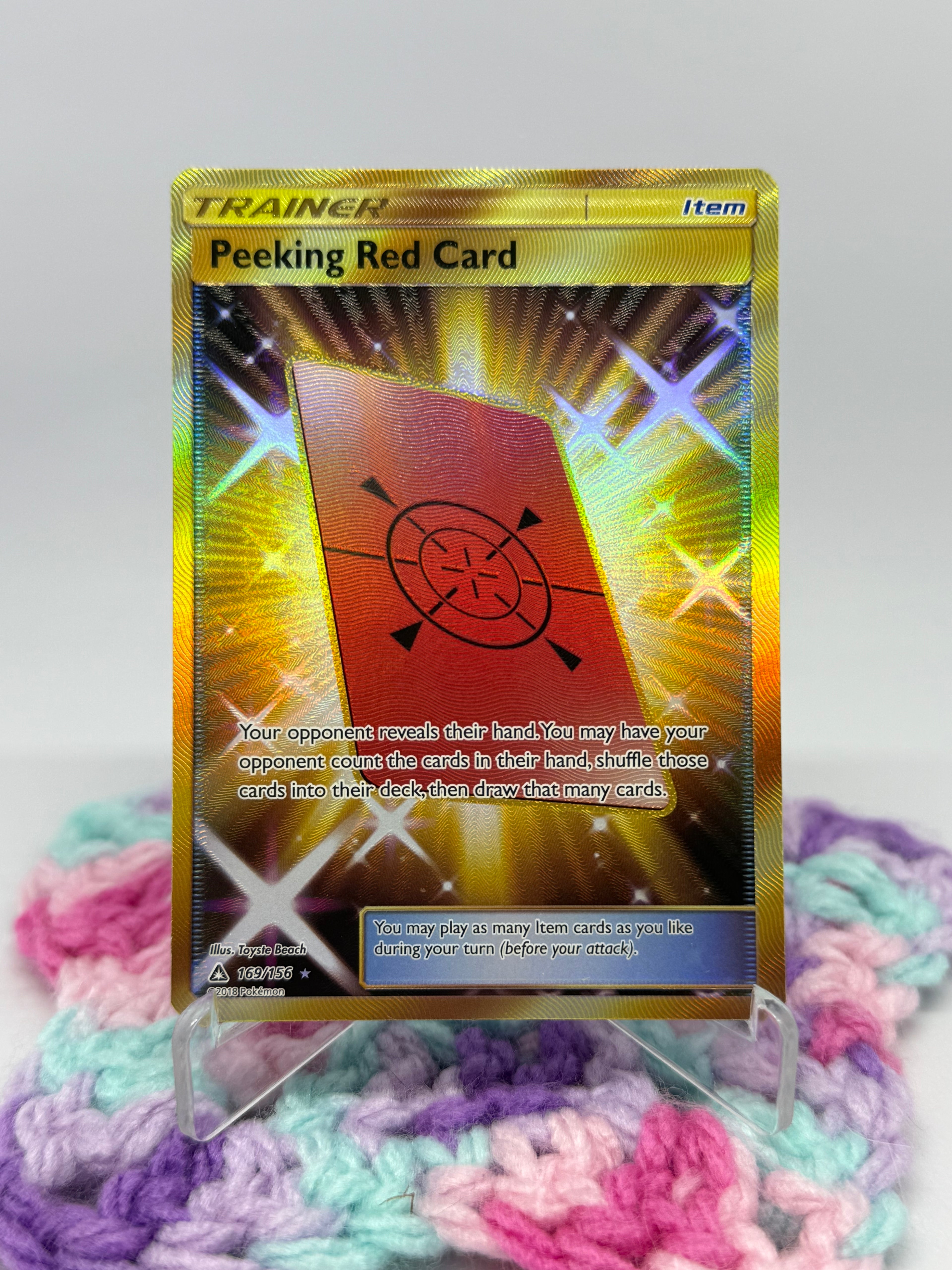 pokemon tcg peeking red card Peeking Red Card (169/156)